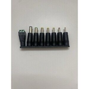 8 Tips DC5521 Power Adapter 5.5x2.1mm Female 8 Tips Connectors Set, Fits Various